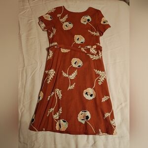Ann Taylor Floral Linen Blend Dress